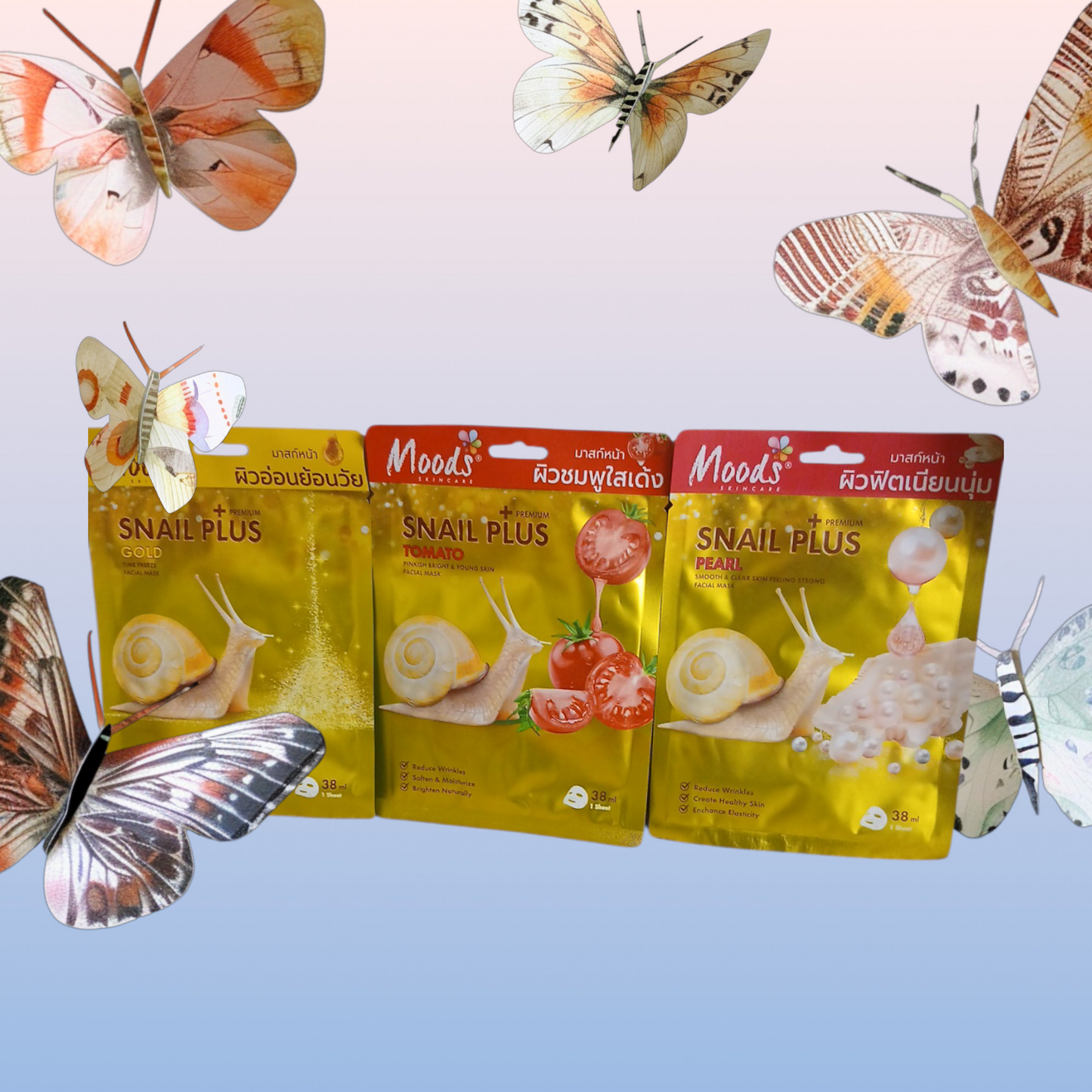 Moods Snail Plus Gold Time Freeze Face Sheet Mask