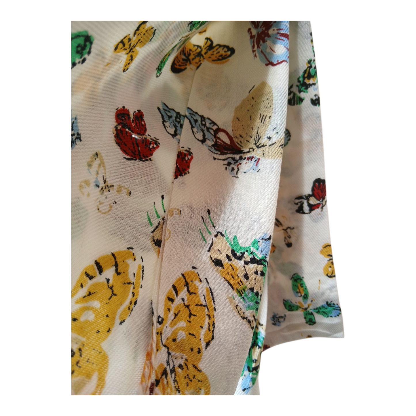 Butterfly scarf ivory cream