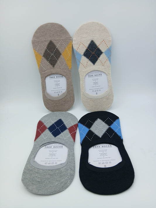 Argyle footie socks