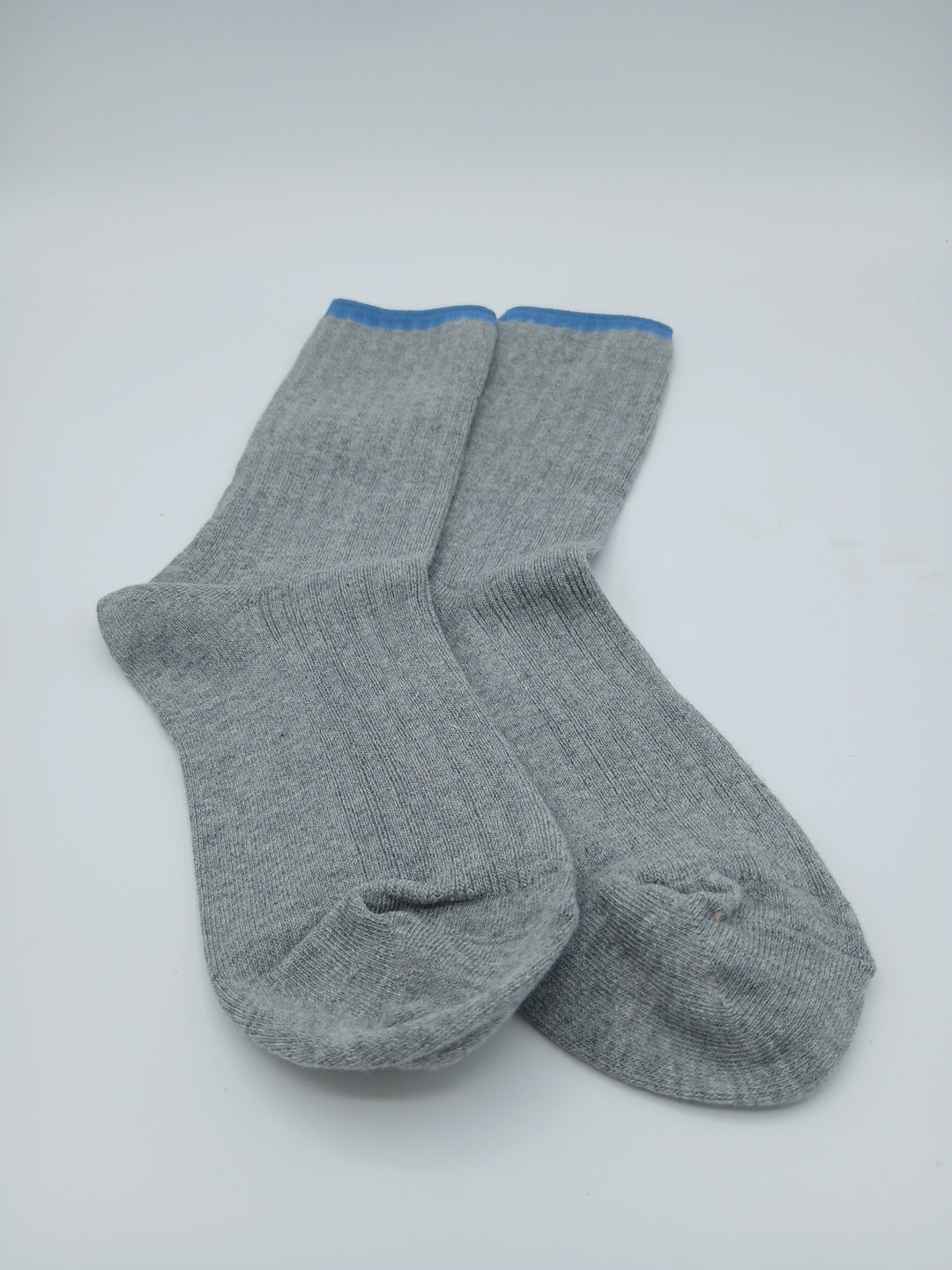 Blue and black rim mid calf socks