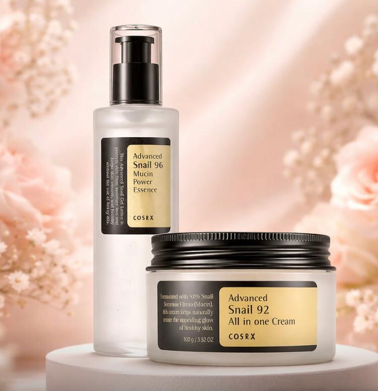 COSRX duo. Advanced Snail 96 Mucin Power Essence (100ml), Advance snail 92 All in one cream(50g).