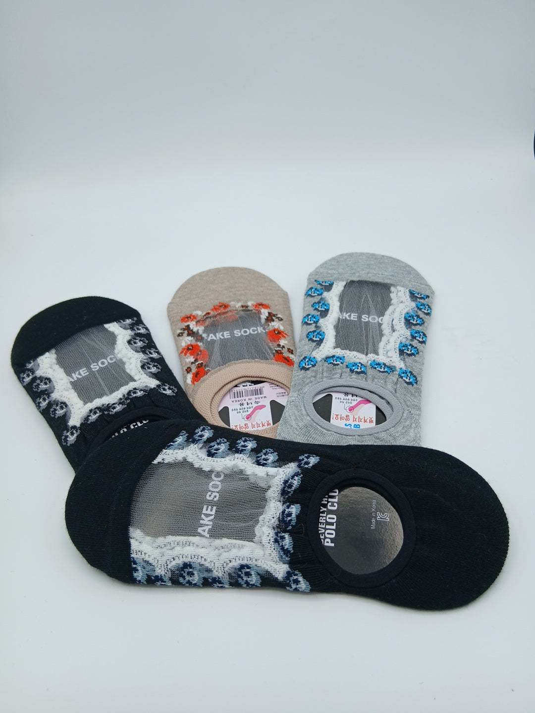 Blossom petal invisible socks 4x