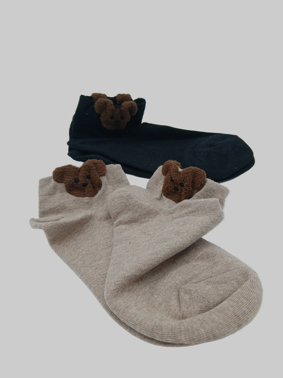 Teddy bear footie socks