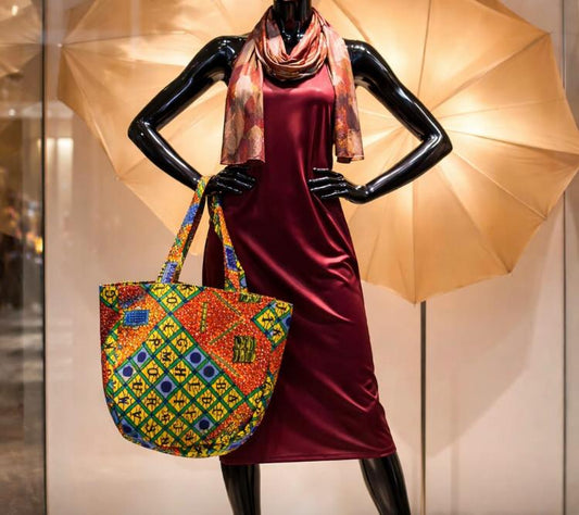 Print Tote Ankara Shoulder Bag
