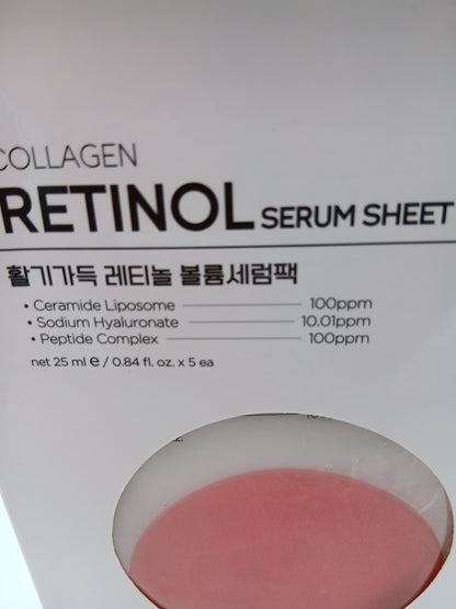 Tenzero Retinol collagen sheet mask