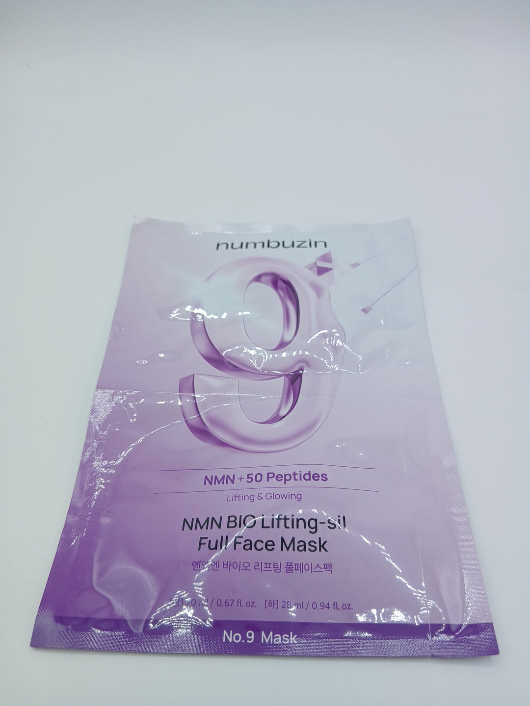 Numbuzin No.9 NMN (NAD+) BIO Lifting-Sil Full Face Mask