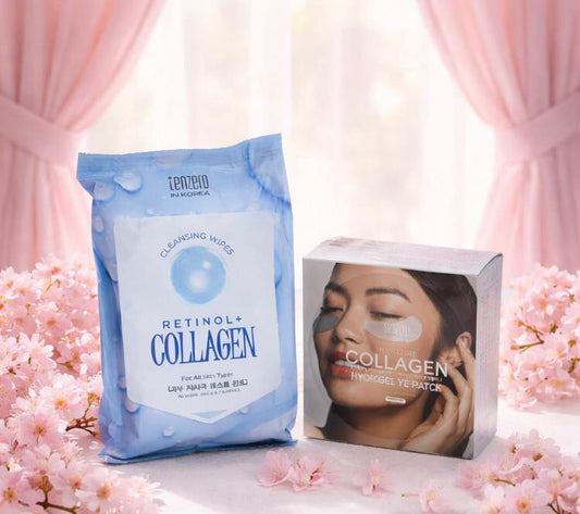 Tenzero Retinol Collagen Wipes  & Under Eye Patch Mother's Day Set