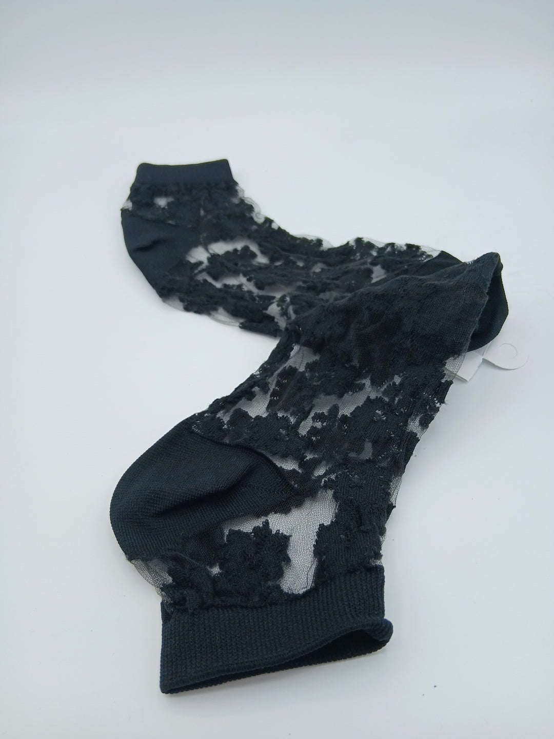 Chic floral lace design footie socks