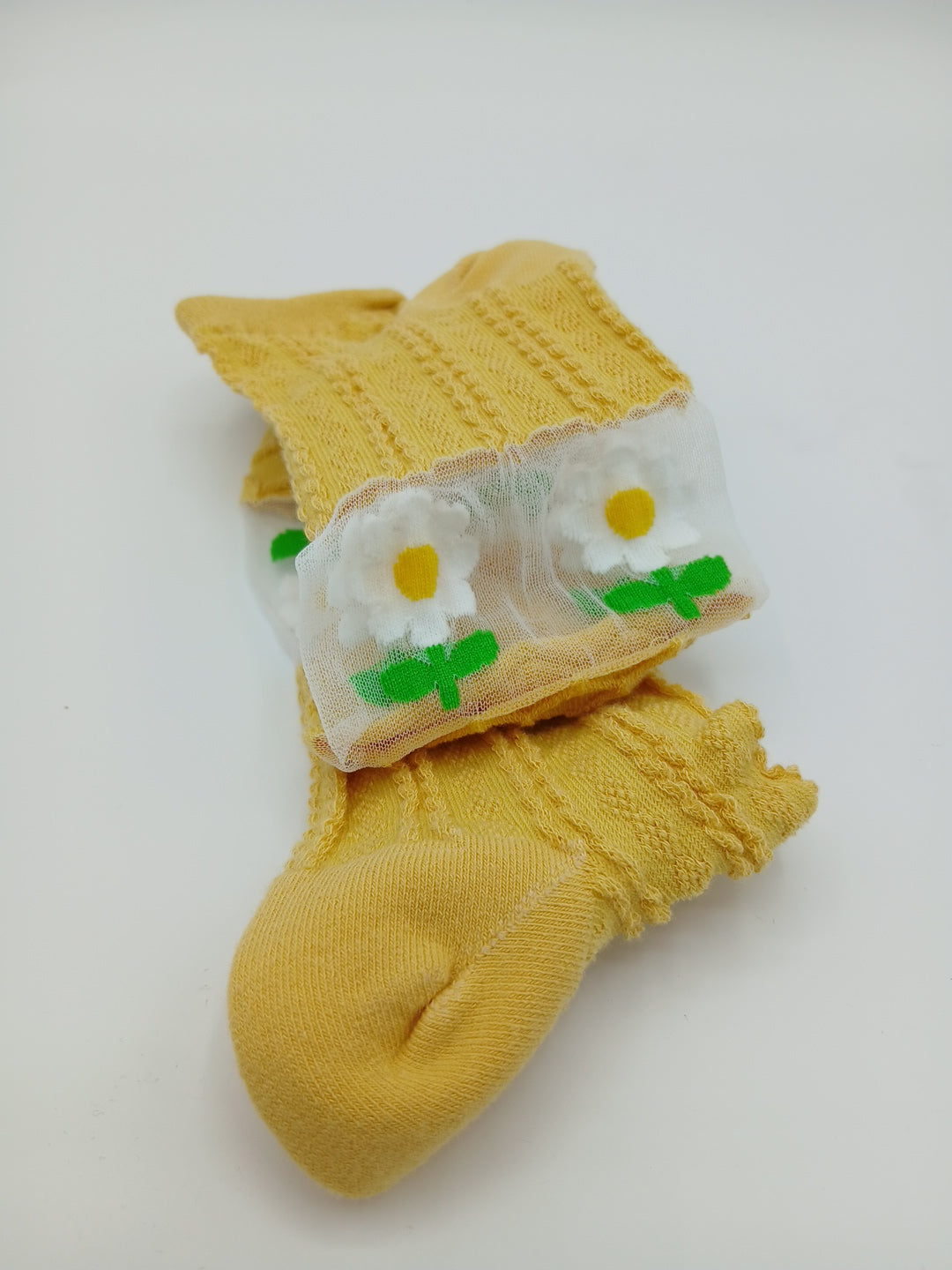 Yellow daisy socks